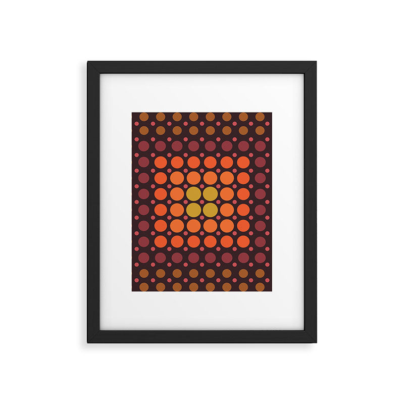 Dotted Retro Gradient - Hazel Framed Art Print Gallery Image 6