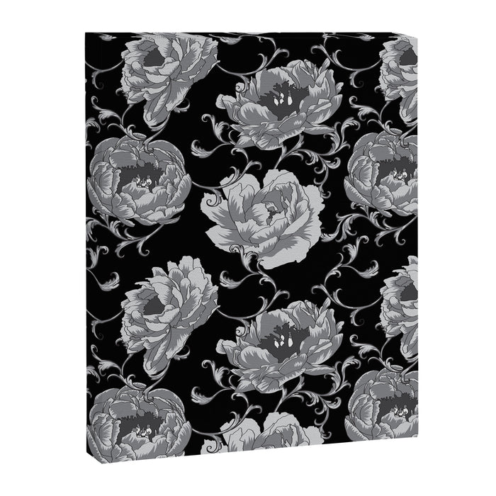 Goth Romantic Vintage Peonies Canvas Print Gallery Image 1
