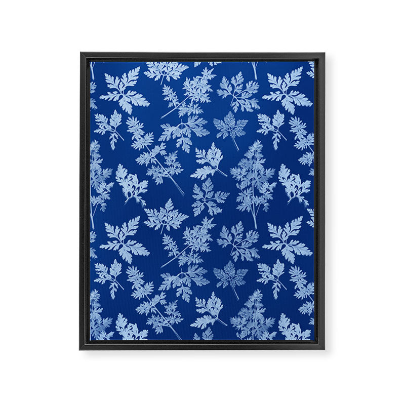 Herbal Blue Cynotype 01 Framed Canvas Print Gallery Image 8