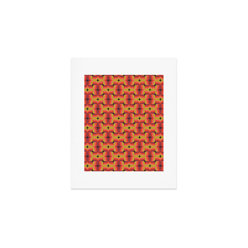 Retro Crimson Ceramic Art Print Gallery Image 1