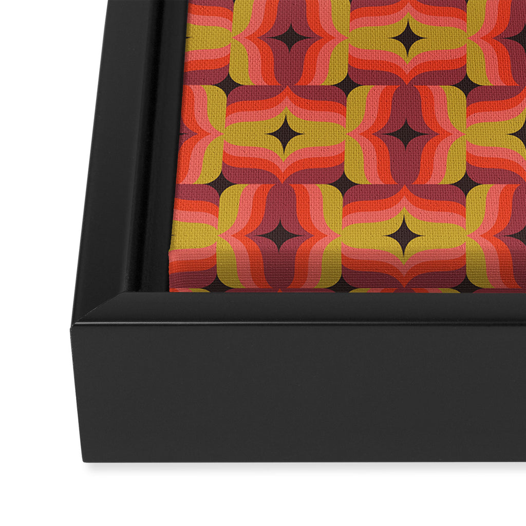 Retro Crimson Ceramic Framed Canvas Print Gallery Image 3