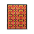 Retro Crimson Ceramic Framed Canvas Print Gallery Image 8