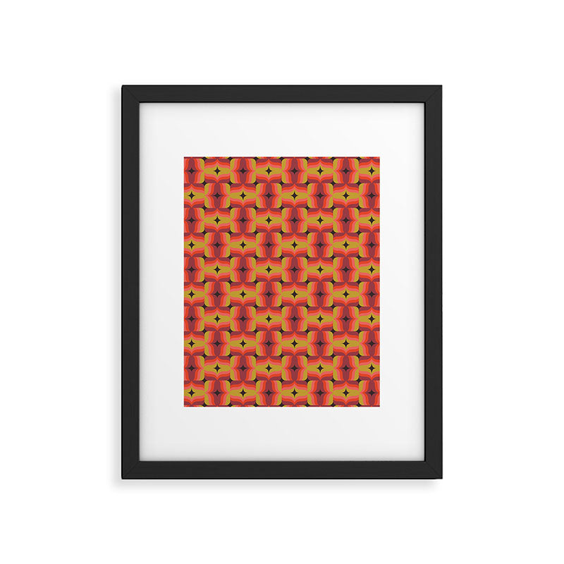 Retro Crimson Ceramic Framed Art Print Gallery Image 6