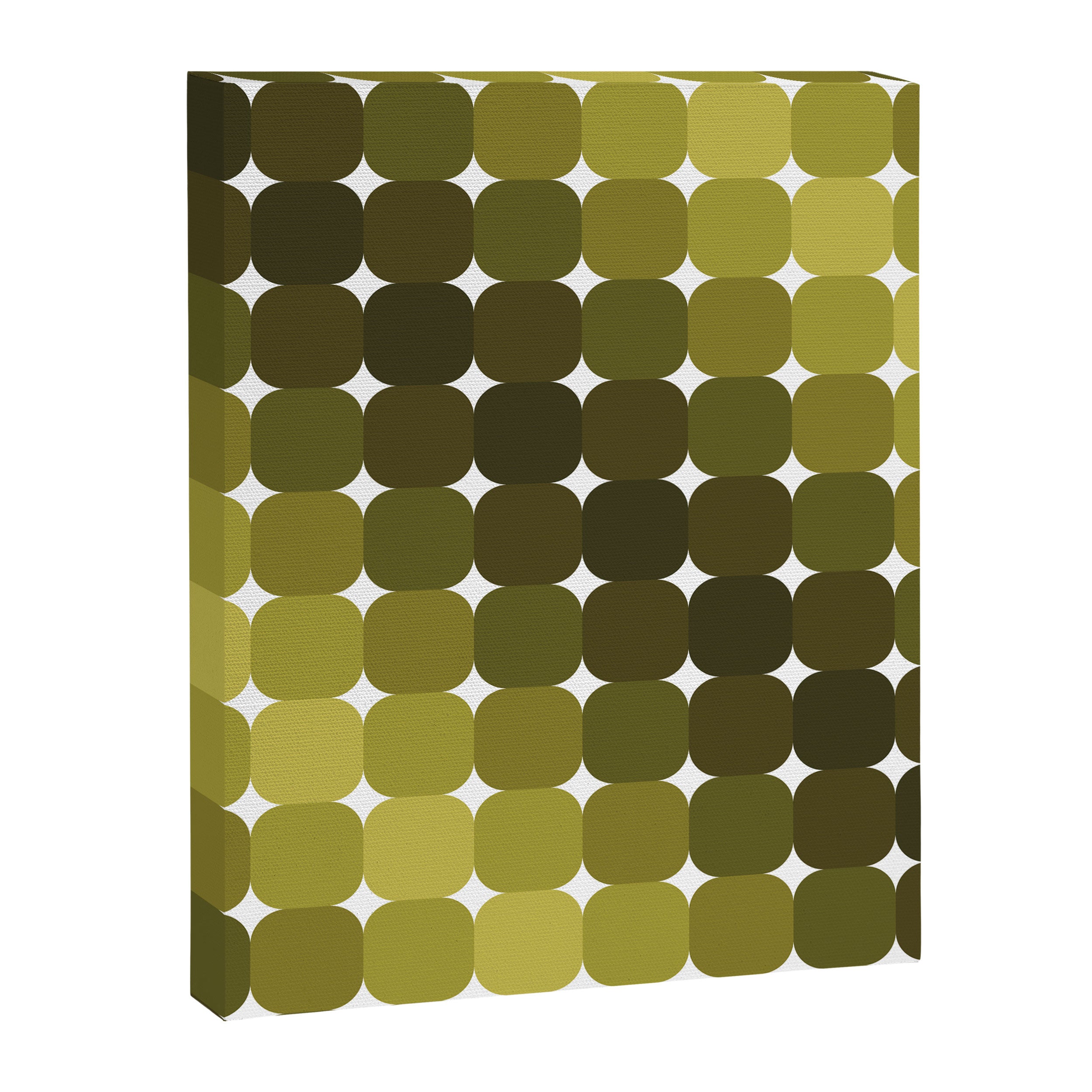 Retro Rounded Rectangle Gradient - Green Canvas Print Gallery Image 8