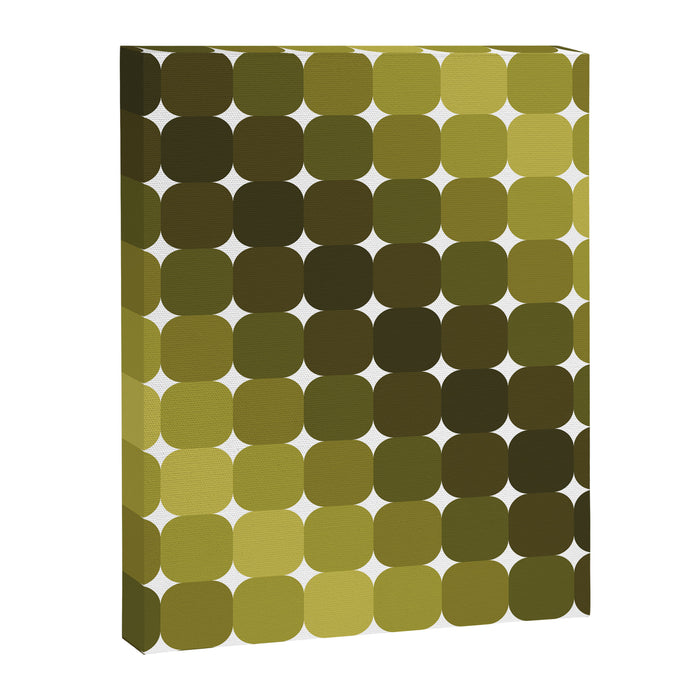 Retro Rounded Rectangle Gradient - Green Canvas Print Gallery Image 1