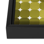 Retro Rounded Rectangle Gradient - Green Framed Canvas Print Gallery Image 3