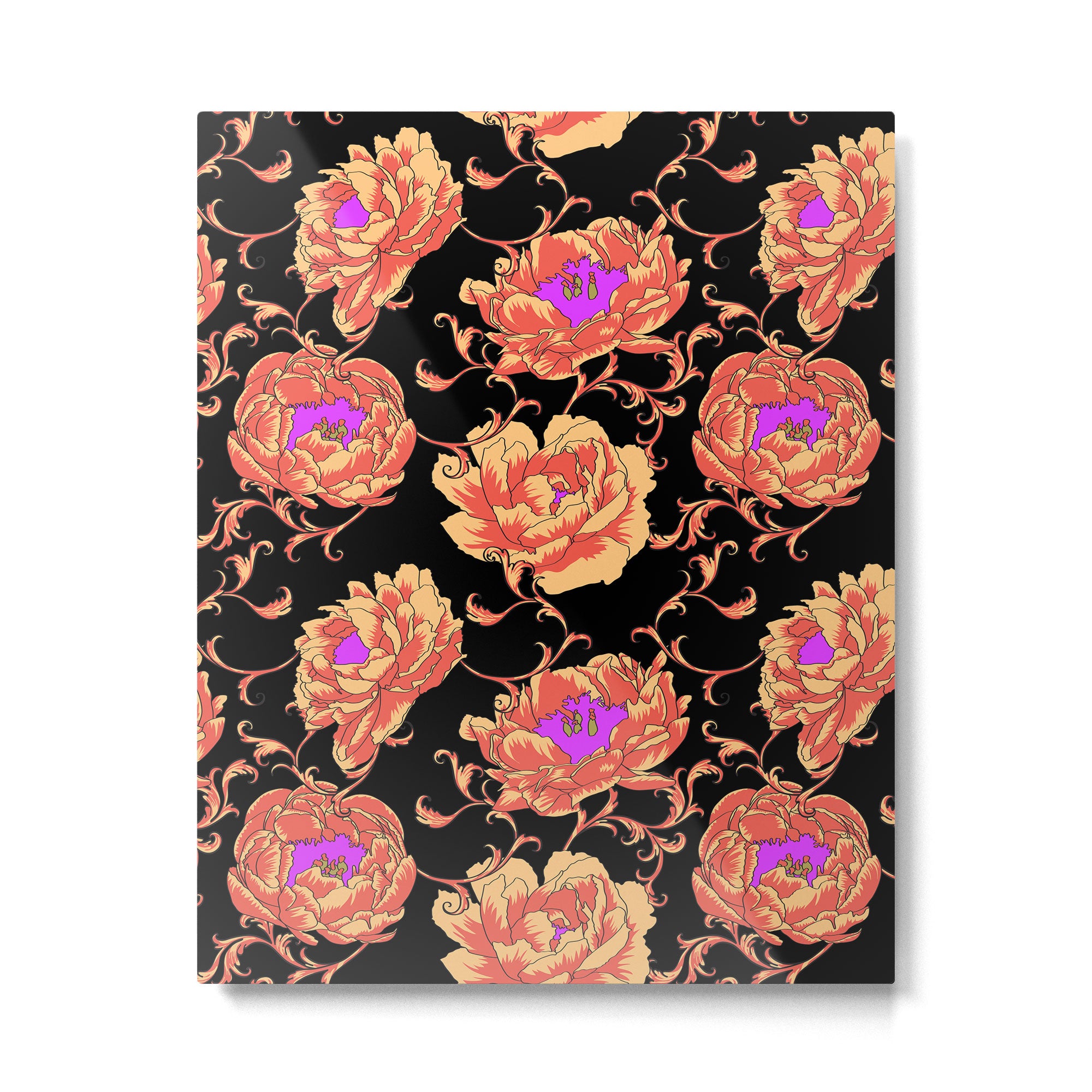 Romantic Vintage Peonies Metal Print Gallery Image 6