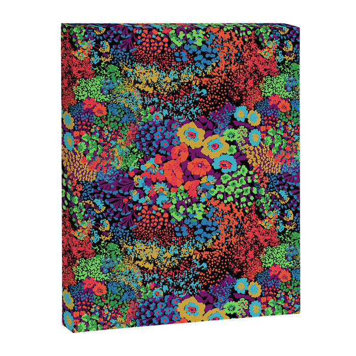 Vintage Floral Neon Canvas Print Gallery Image 1