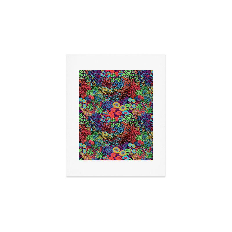 Vintage Floral Neon Art Print Gallery Image 1