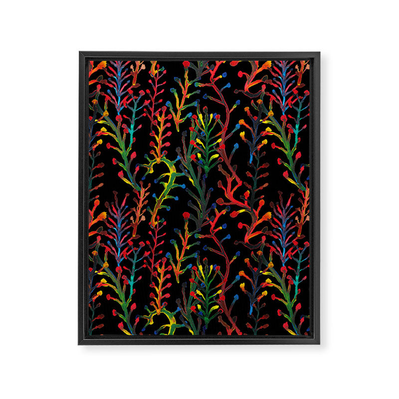 Watercolor Rainbow plants Framed Canvas Print Gallery Image 8
