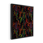 Watercolor Rainbow plants Framed Canvas Print Gallery Image 2