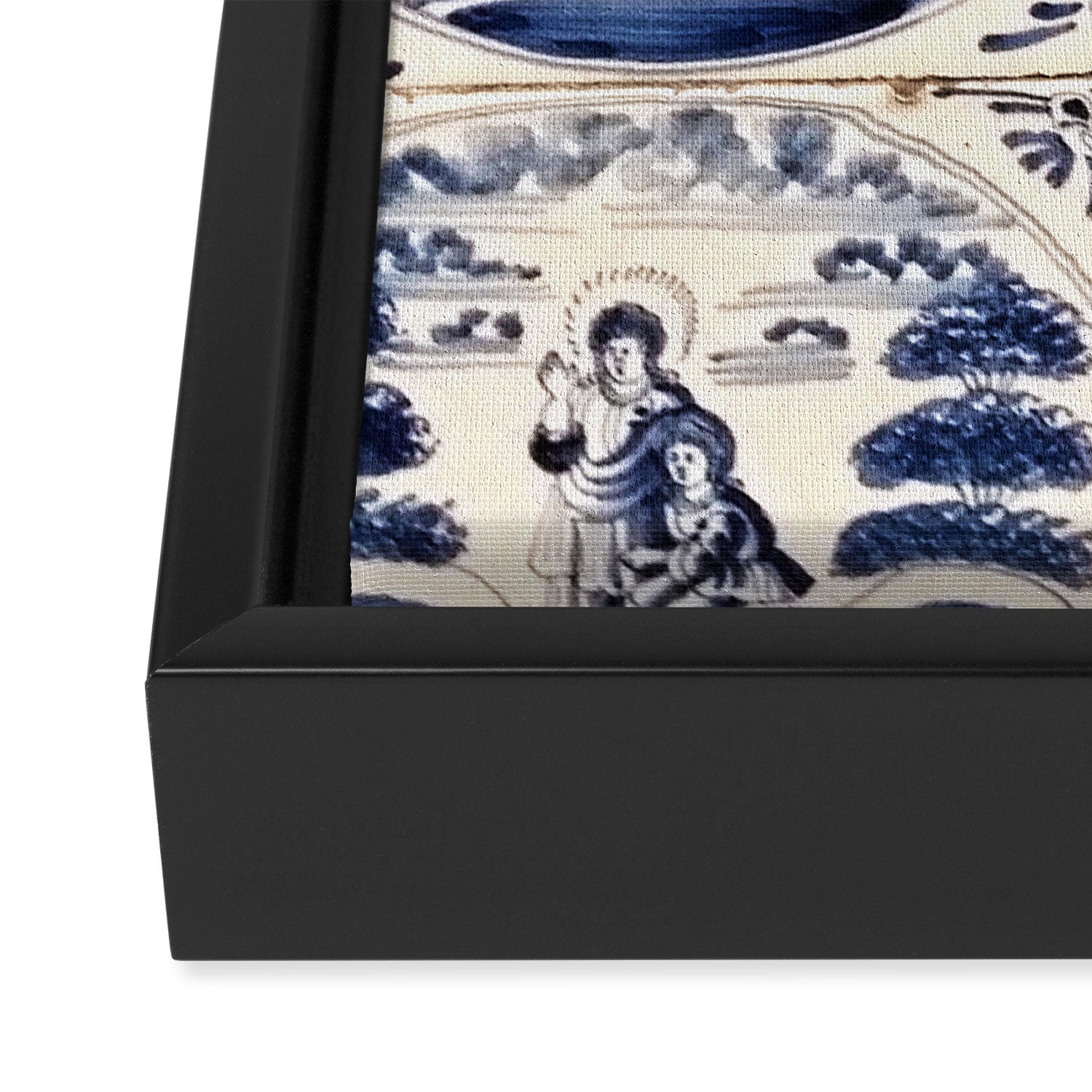 Dutch Delft Blue Tiles Framed Canvas Print Gallery Image 3