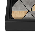 Concrete and Wood Triangles 2 Framed Canvas Print Gallery Image 3