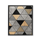 Concrete and Wood Triangles 2 Framed Canvas Print Gallery Image 6