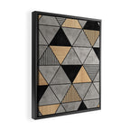 Concrete and Wood Triangles 2 Framed Canvas Print Gallery Image 2