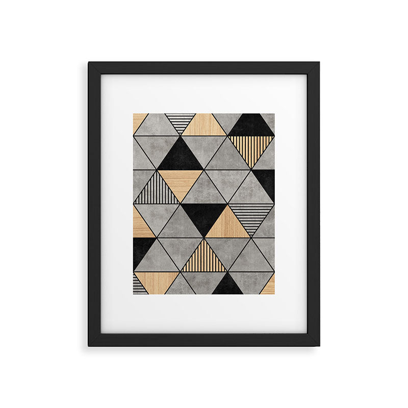 Concrete and Wood Triangles 2 Framed Art Print Gallery Image 5