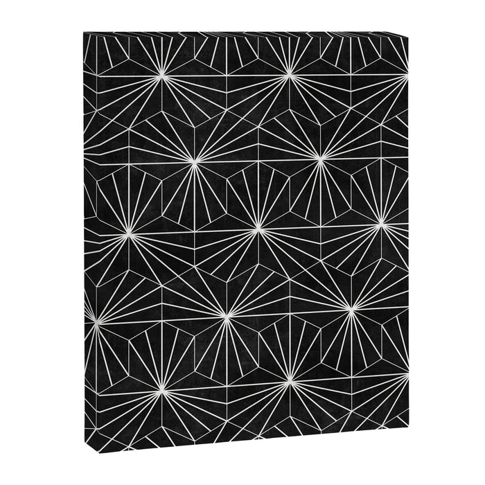 Hexagonal Pattern - Black Concrete Canvas Print Gallery Image 1