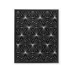 Hexagonal Pattern - Black Concrete Framed Canvas Print Gallery Image 6