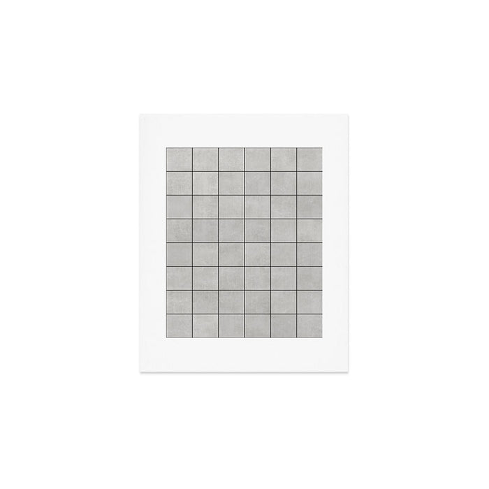 Large Grid Pattern - Grey Art Print Gallery Image 1