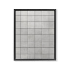 Large Grid Pattern - Grey Framed Canvas Print Gallery Image 6