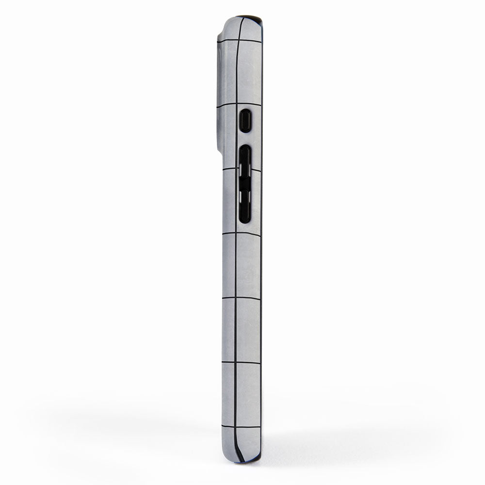 Large Grid Pattern - Grey iPhone Case Gallery Image 2