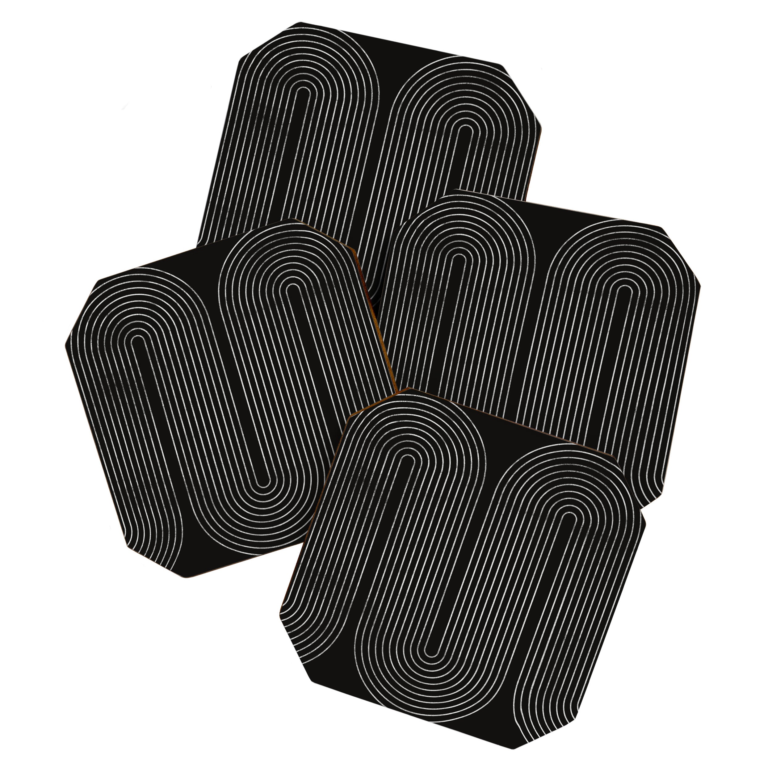Mid-Century Modern No.18 - Woodblock Print Coaster Gallery Image 1