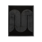 Mid-Century Modern No.18 - Woodblock Print Framed Canvas Print Gallery Image 6