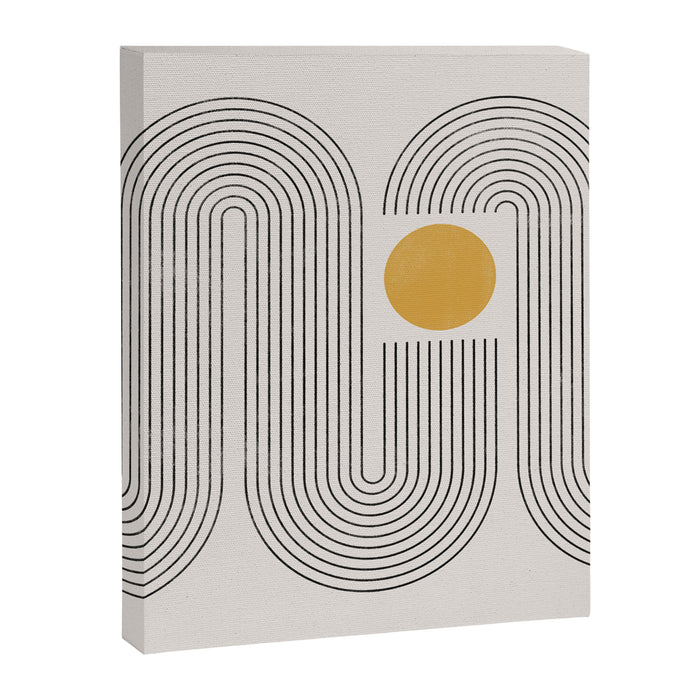 Mid-Century Modern No.22 - Woodblock Print Canvas Print Gallery Image 1