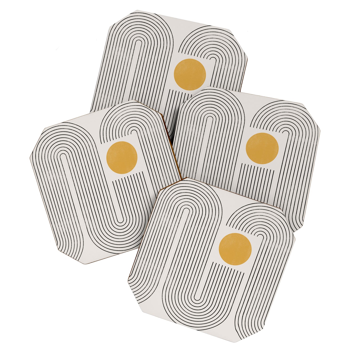 Mid-Century Modern No.22 - Woodblock Print Coaster Gallery Image 1