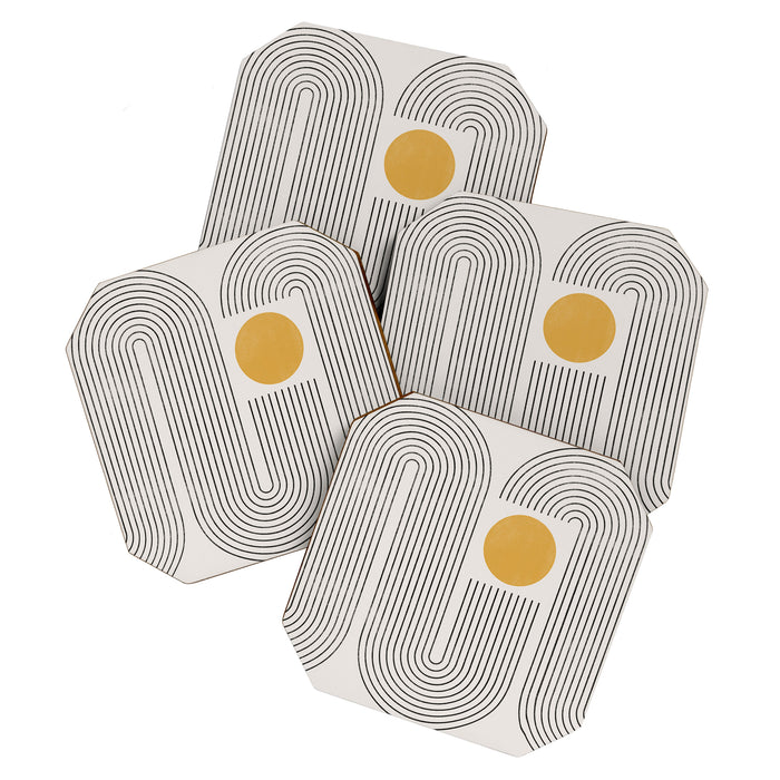 Mid-Century Modern No.22 - Woodblock Print Coaster Gallery Image 1