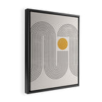 Mid-Century Modern No.22 - Woodblock Print Framed Canvas Print Gallery Image 2