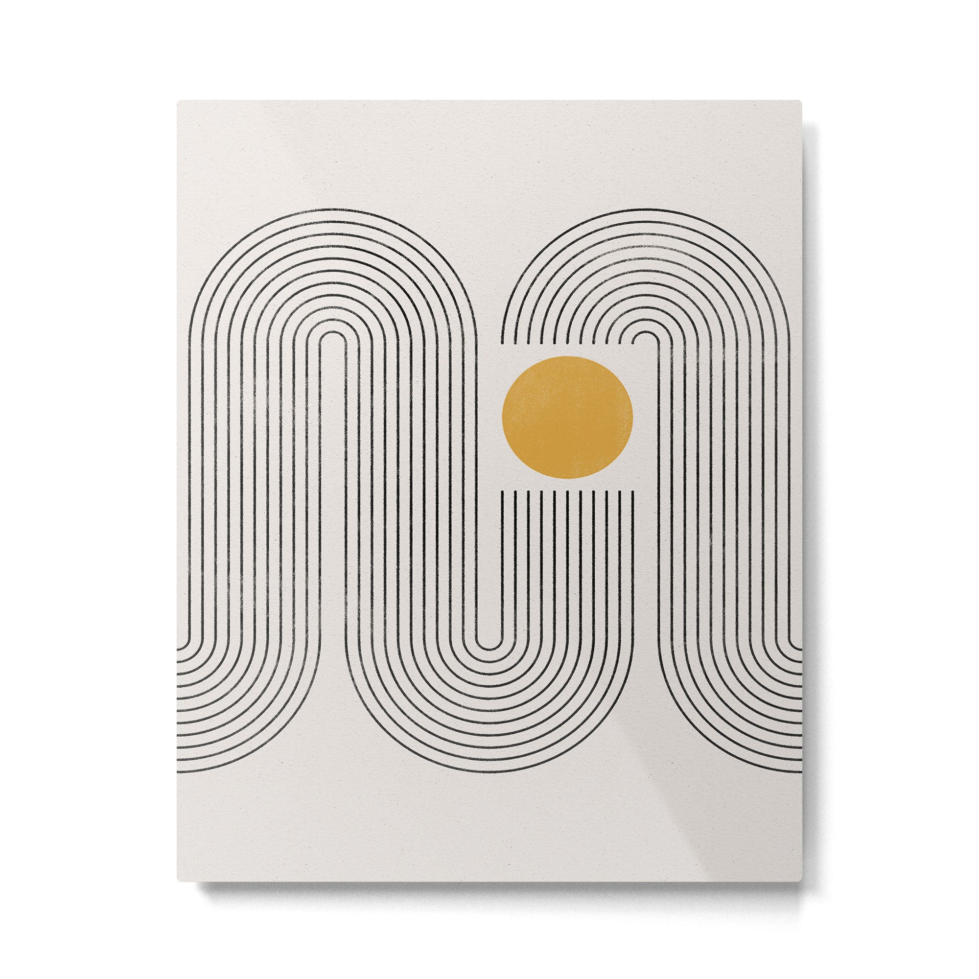 Mid-Century Modern No.22 - Woodblock Print Metal Print Gallery Image 4
