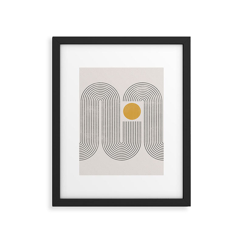Mid-Century Modern No.22 - Woodblock Print Framed Art Print Gallery Image 4