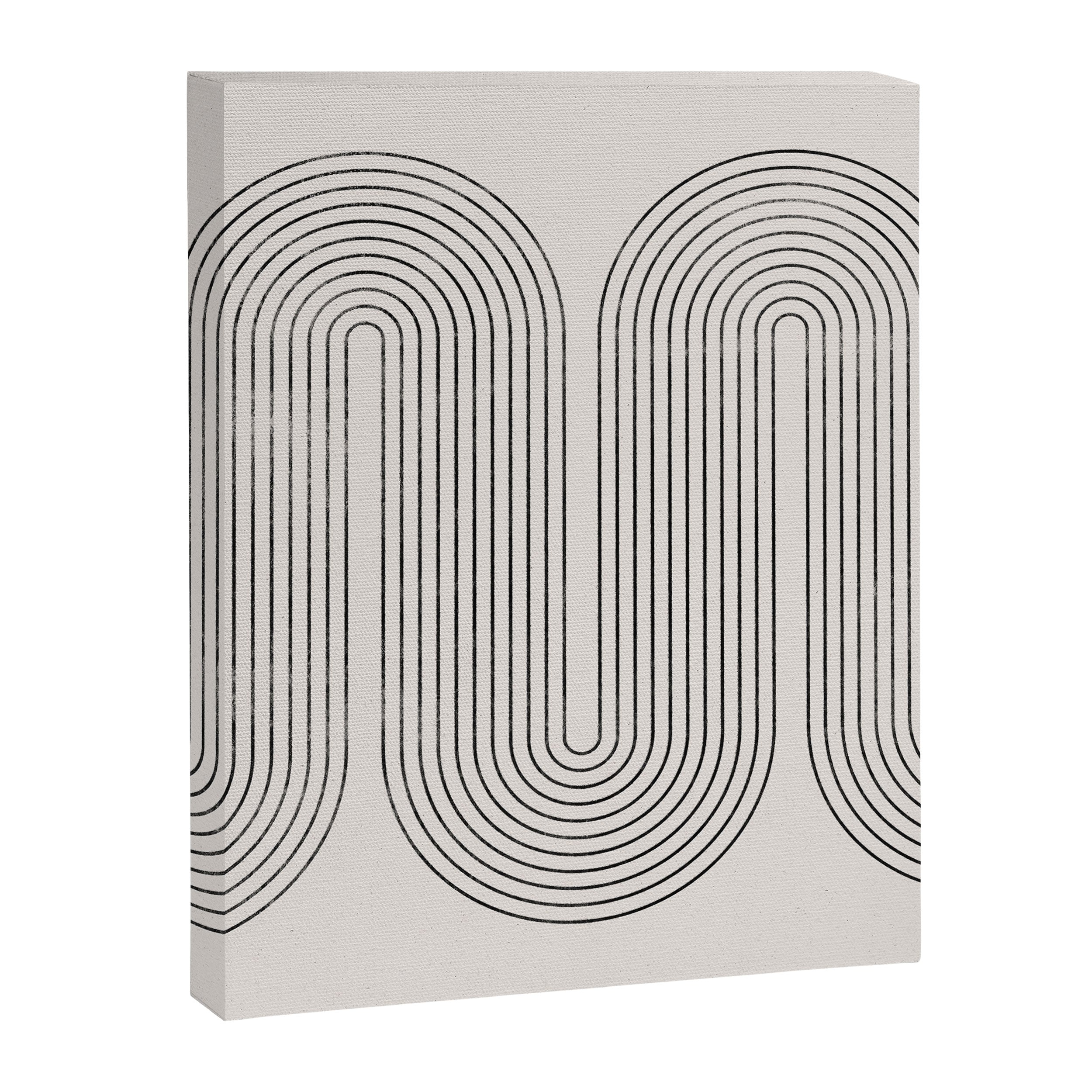 Mid-Century Modern No.28 - Woodblock Print Canvas Print Gallery Image 6