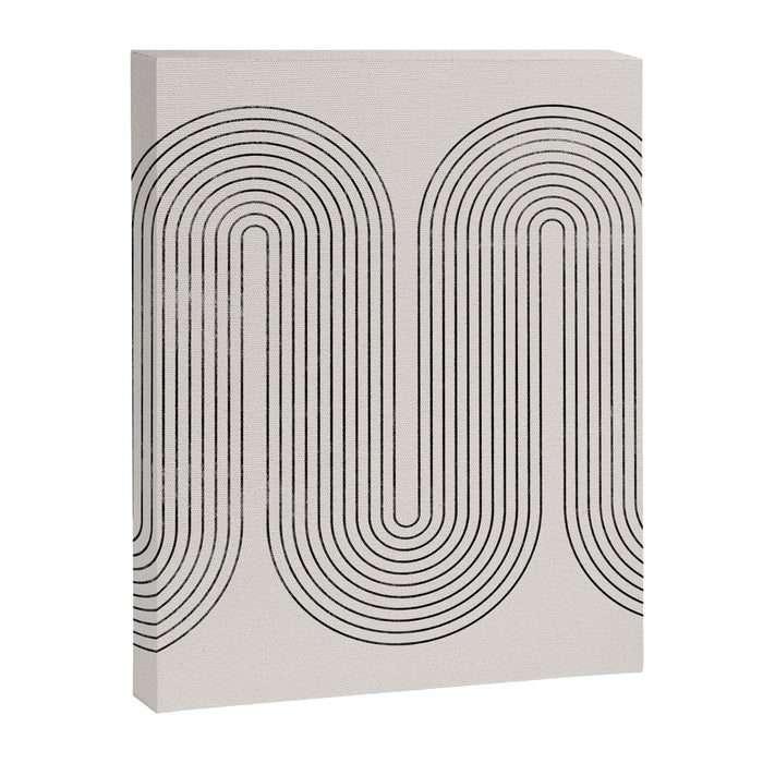 Mid-Century Modern No.28 - Woodblock Print Canvas Print Gallery Image 1