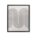 Mid-Century Modern No.28 - Woodblock Print Framed Canvas Print Gallery Image 6