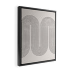 Mid-Century Modern No.28 - Woodblock Print Framed Canvas Print Gallery Image 2
