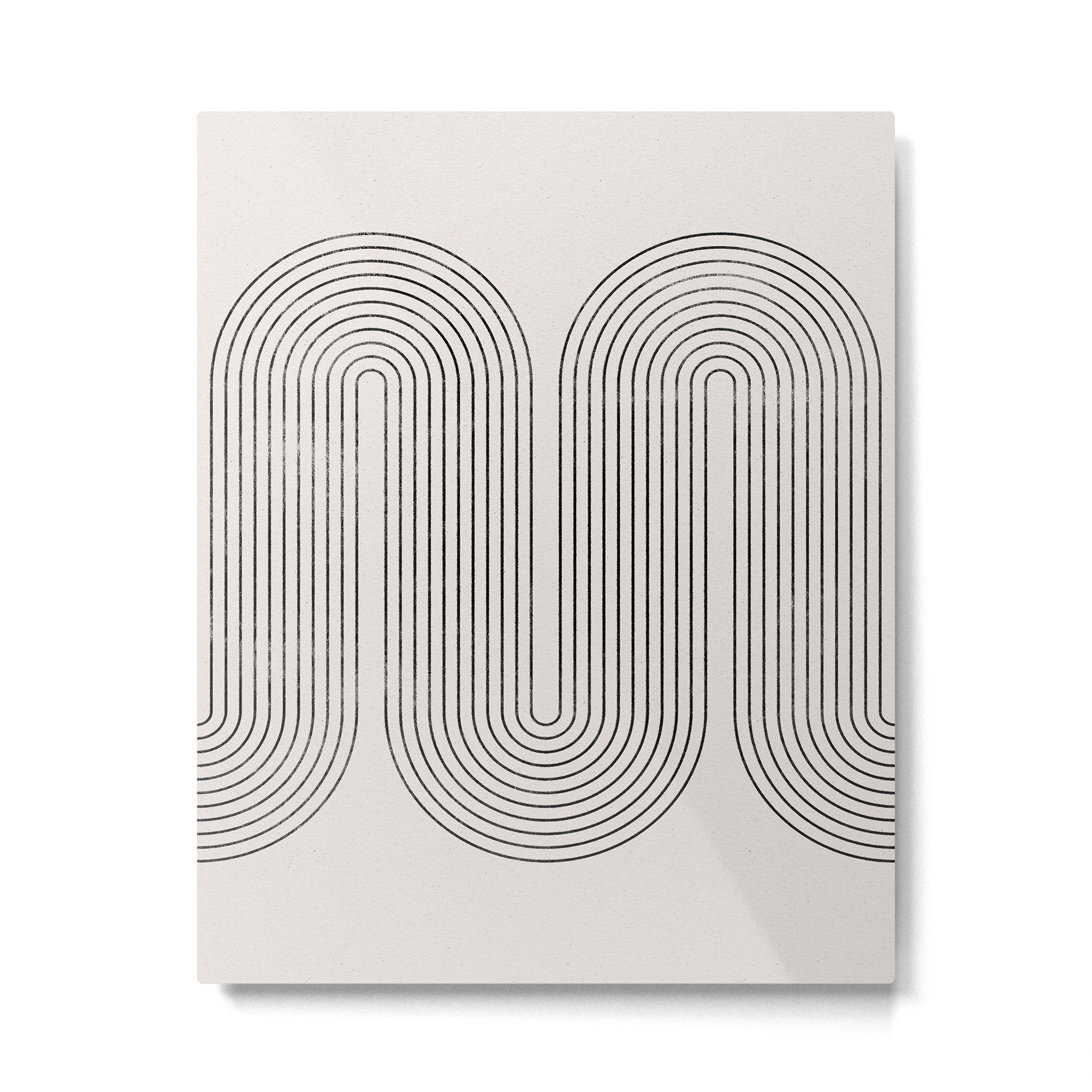 Mid-Century Modern No.28 - Woodblock Print Metal Print Gallery Image 4