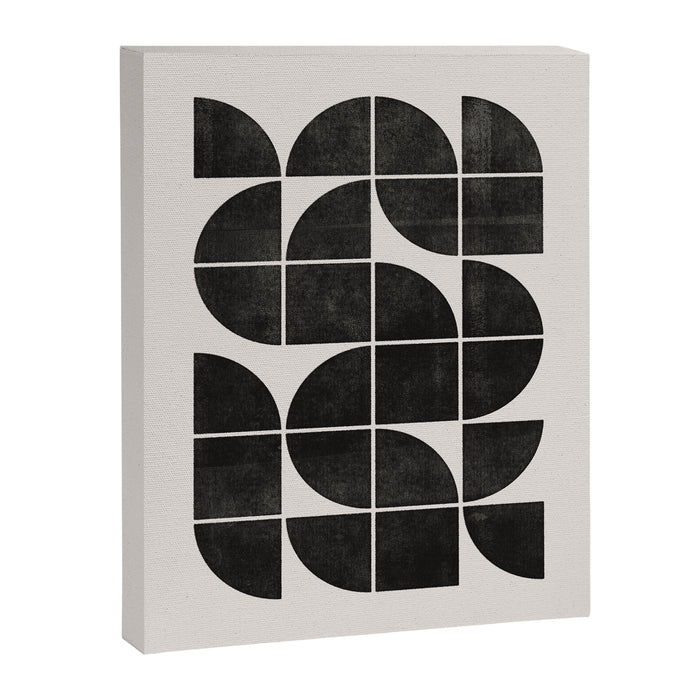 Mid-Century Modern No.35 - Woodblock Print Canvas Print Gallery Image 1