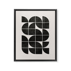 Mid-Century Modern No.35 - Woodblock Print Framed Canvas Print Gallery Image 6