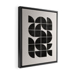 Mid-Century Modern No.35 - Woodblock Print Framed Canvas Print Gallery Image 2