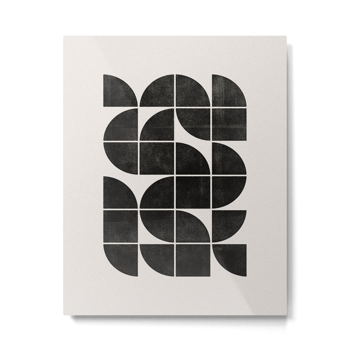 Mid-Century Modern No.35 - Woodblock Print Metal Print Gallery Image 1