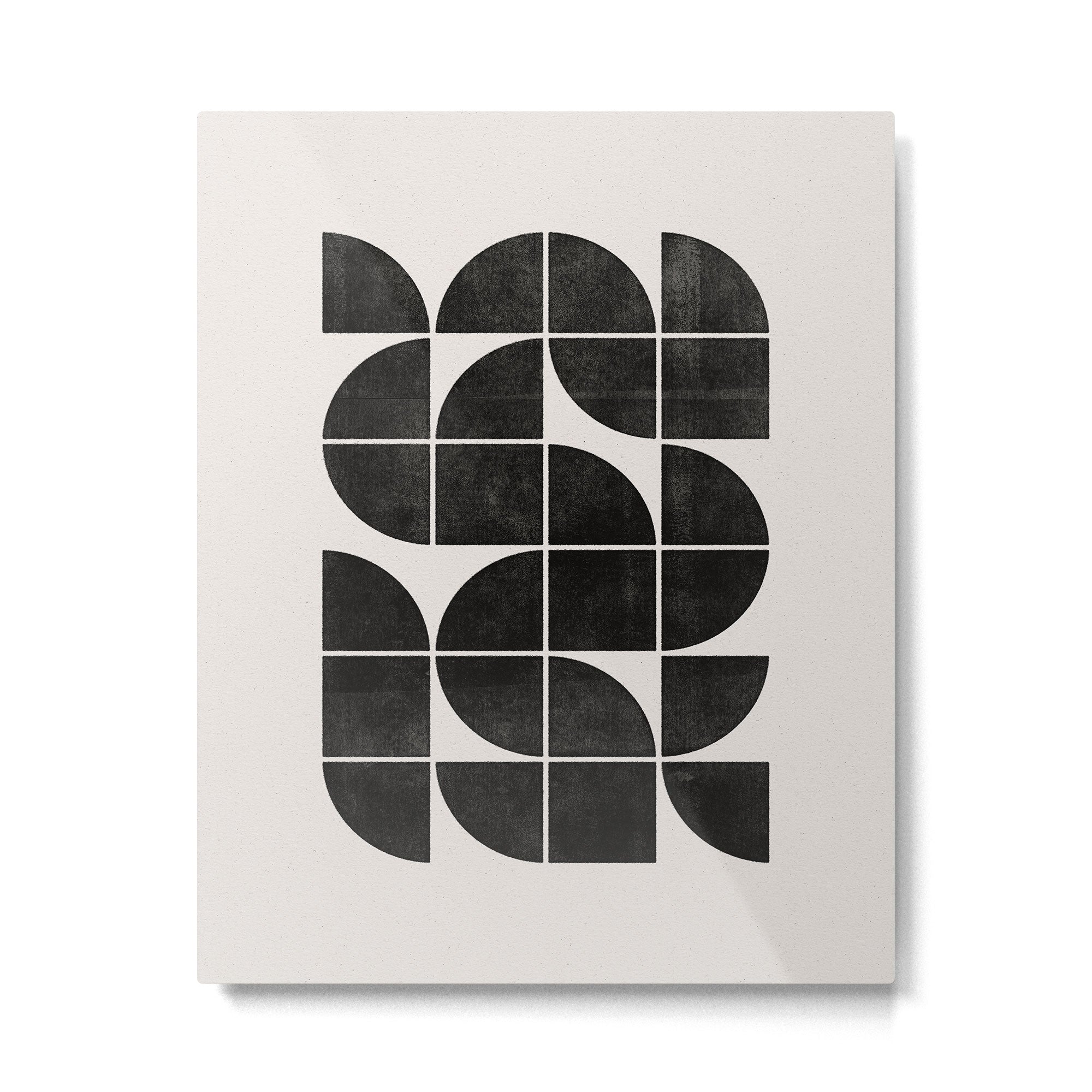Mid-Century Modern No.35 - Woodblock Print Metal Print Gallery Image 4