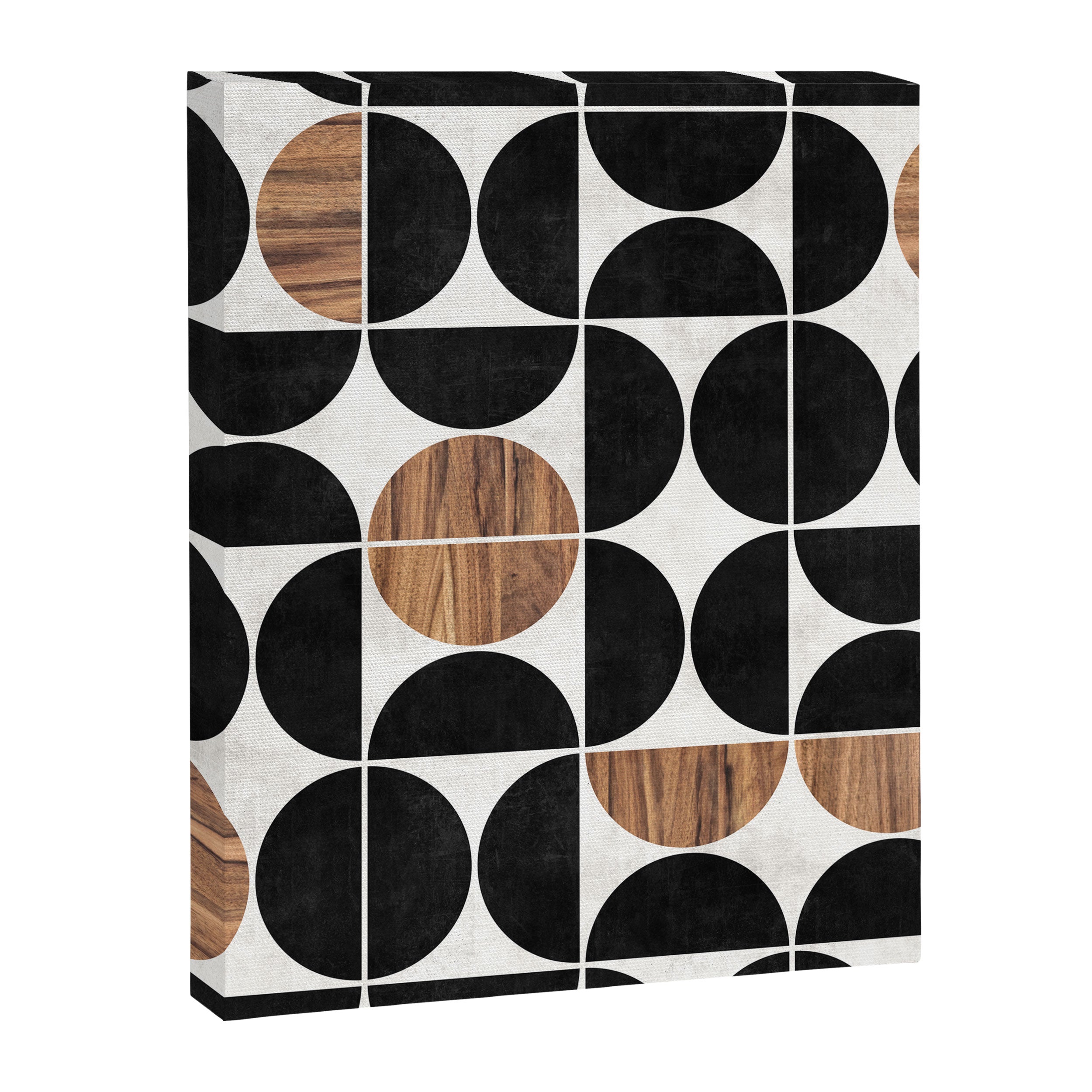 Mid-Century Modern Pattern No.1 - Concrete and Wood Canvas Print Gallery Image 6