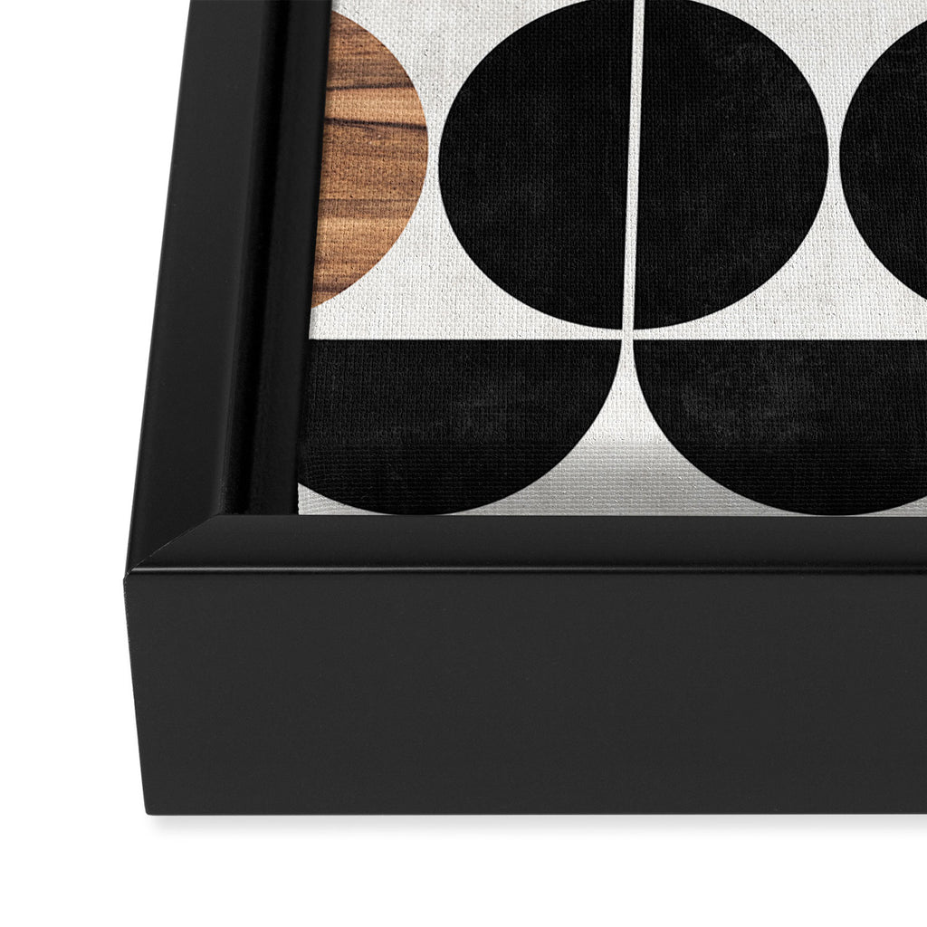 Mid-Century Modern Pattern No.1 - Concrete and Wood Framed Canvas Print Gallery Image 3