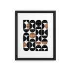 Mid-Century Modern Pattern No.1 - Concrete and Wood Framed Art Print Gallery Image 5