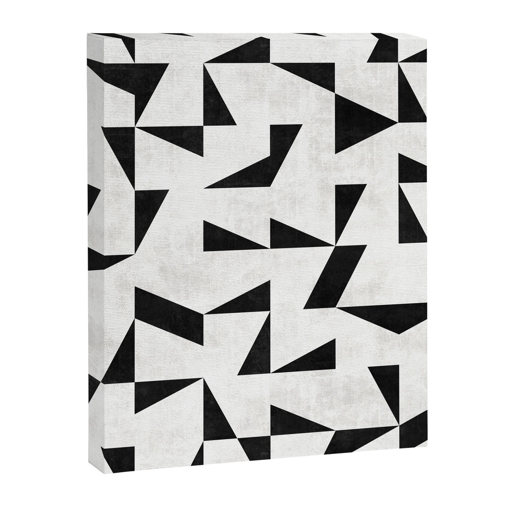 Mid-Century Modern Pattern No.11 - Black and White Conrete Canvas Print Gallery Image 6