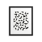 Mid-Century Modern Pattern No.11 - Black and White Conrete Framed Art Print Gallery Image 5