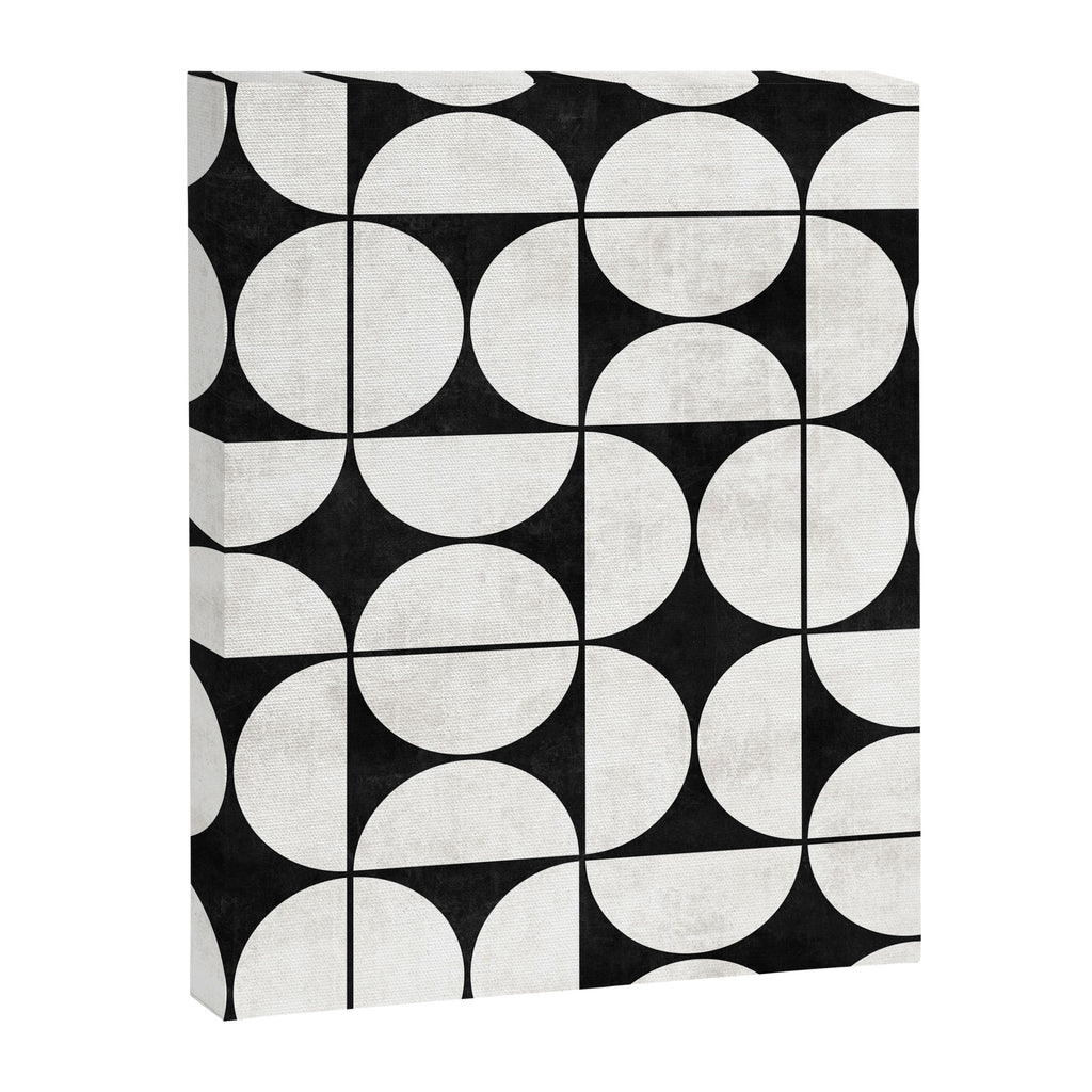 Mid-Century Modern Pattern No.2 - Black and White Canvas Print Gallery Image 6