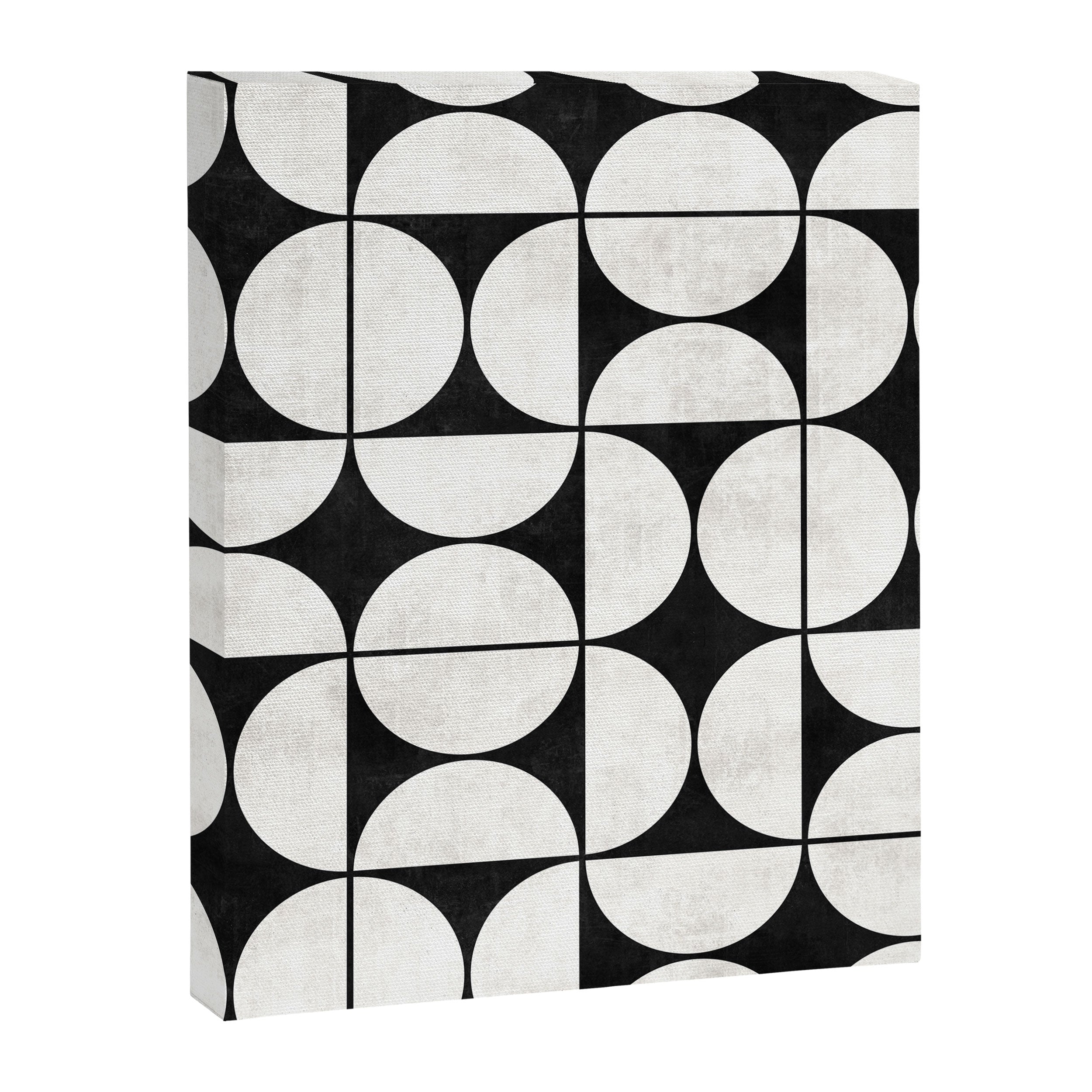 Mid-Century Modern Pattern No.2 - Black and White Canvas Print Gallery Image 6